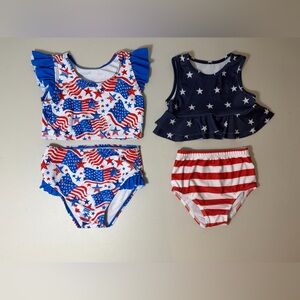 Patriotic Kids' Swimsuit Set/2 suits gently used! 5t!